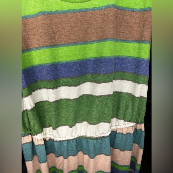 Women’s Walter Baker W118 Multicolor Striped Sleeveless Midi Dress Size Medium - Picture 5 of 7